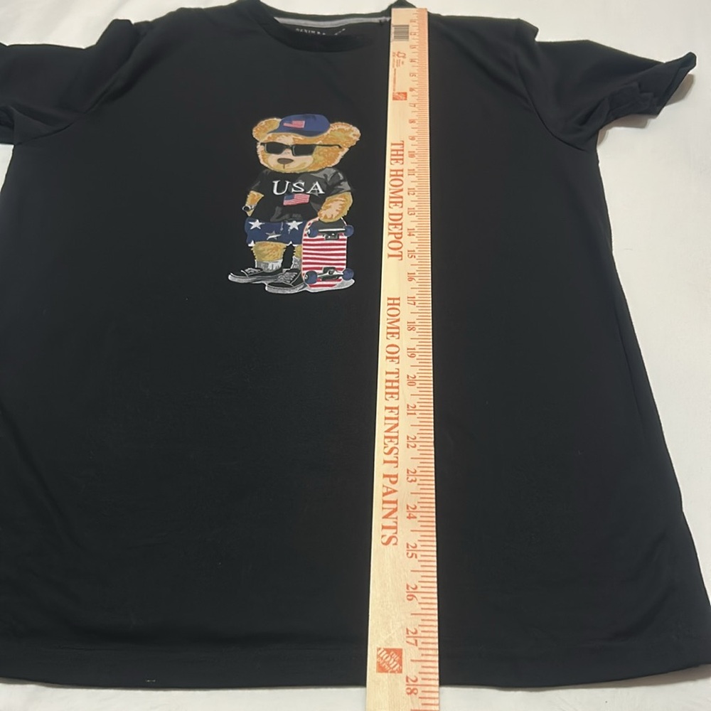 Denim&Flower Ricky Singh Unisex Black T-Shirt with Bear Graphic M like new - Picture 5 of 6